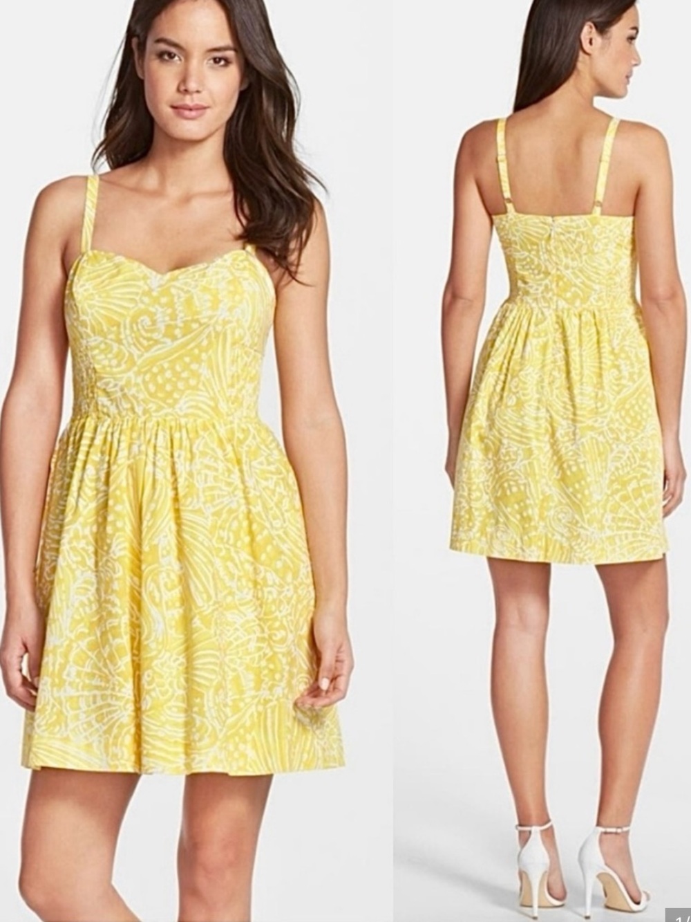 Lilly Pulitzer Christine Mini Dress Sunglow Yellow Sea Cups Women’s Size 0